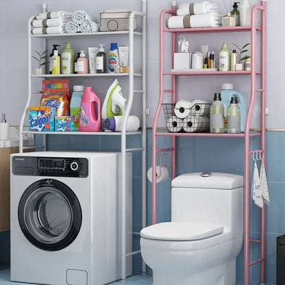 3-Tier Over Washing Machine Storage Rack | Space Saving Bathroom Organizer | Fast UAE Delivery