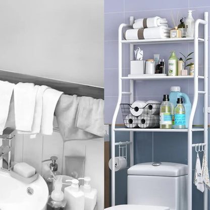 3-Tier Over Washing Machine Storage Rack | Space Saving Bathroom Organizer | Fast UAE Delivery